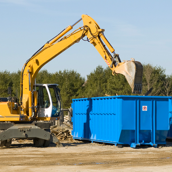 what size residential dumpster rentals are available in Miller